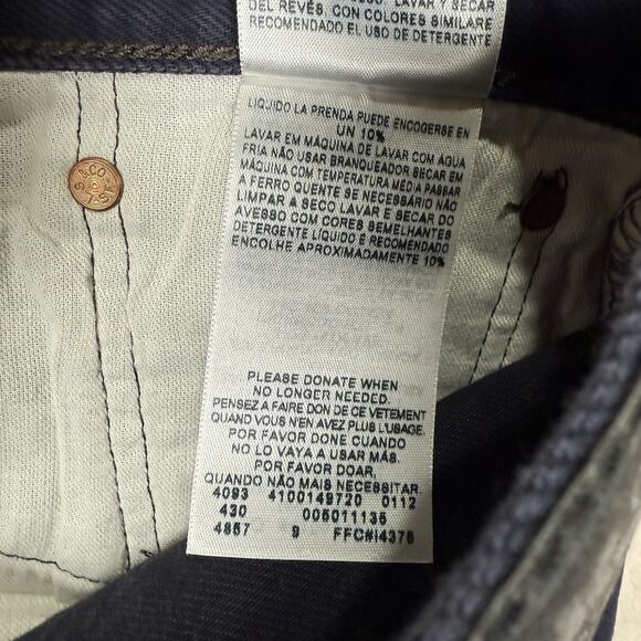 Levi's 501xx Jeans Men's 40x34 Button Fly Classic Straight Leg Dark Wash Indigo - Picture 7 of 12